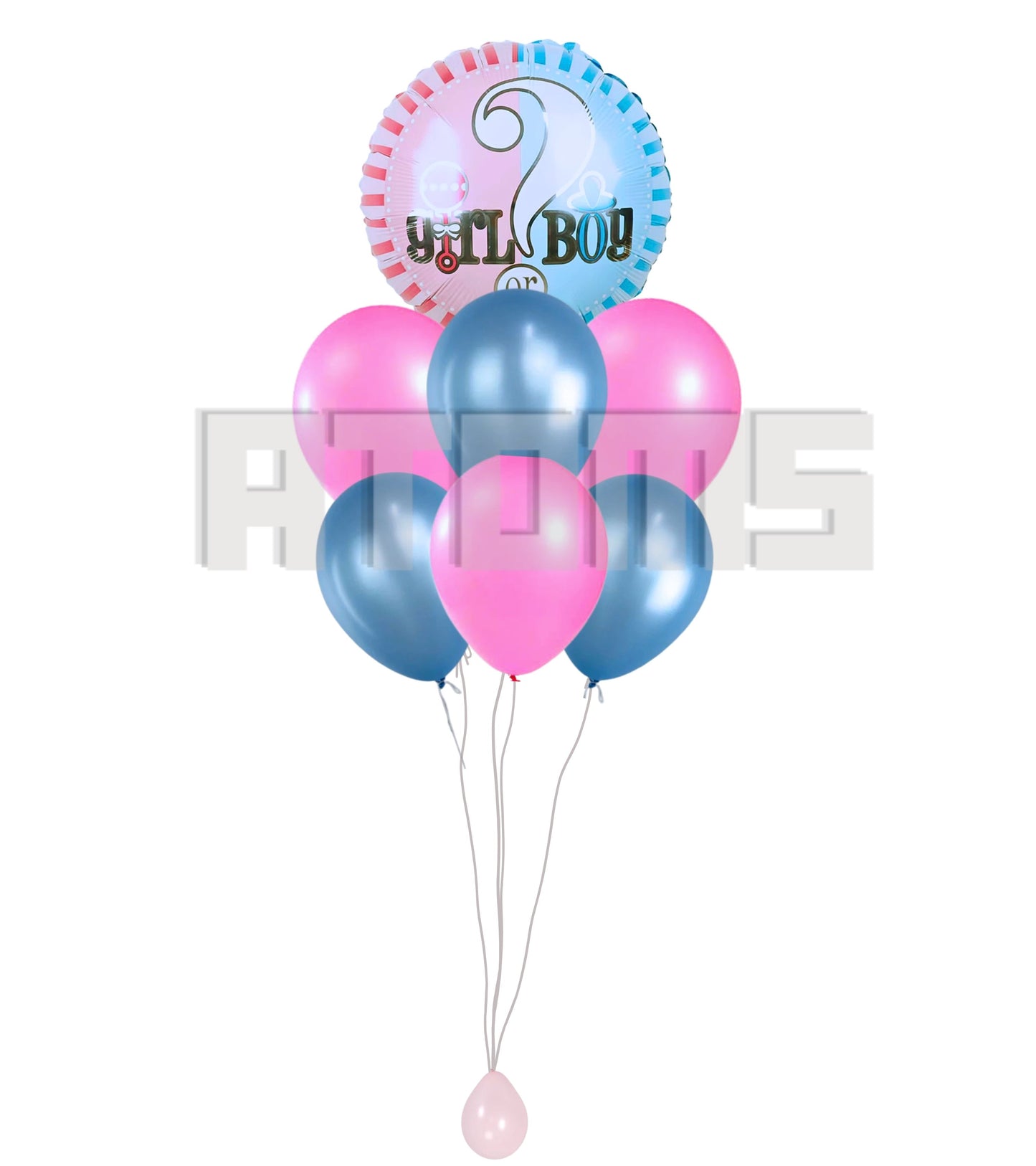 مجموعة بالونات الهيليوم للكشف عن جنس الجنين