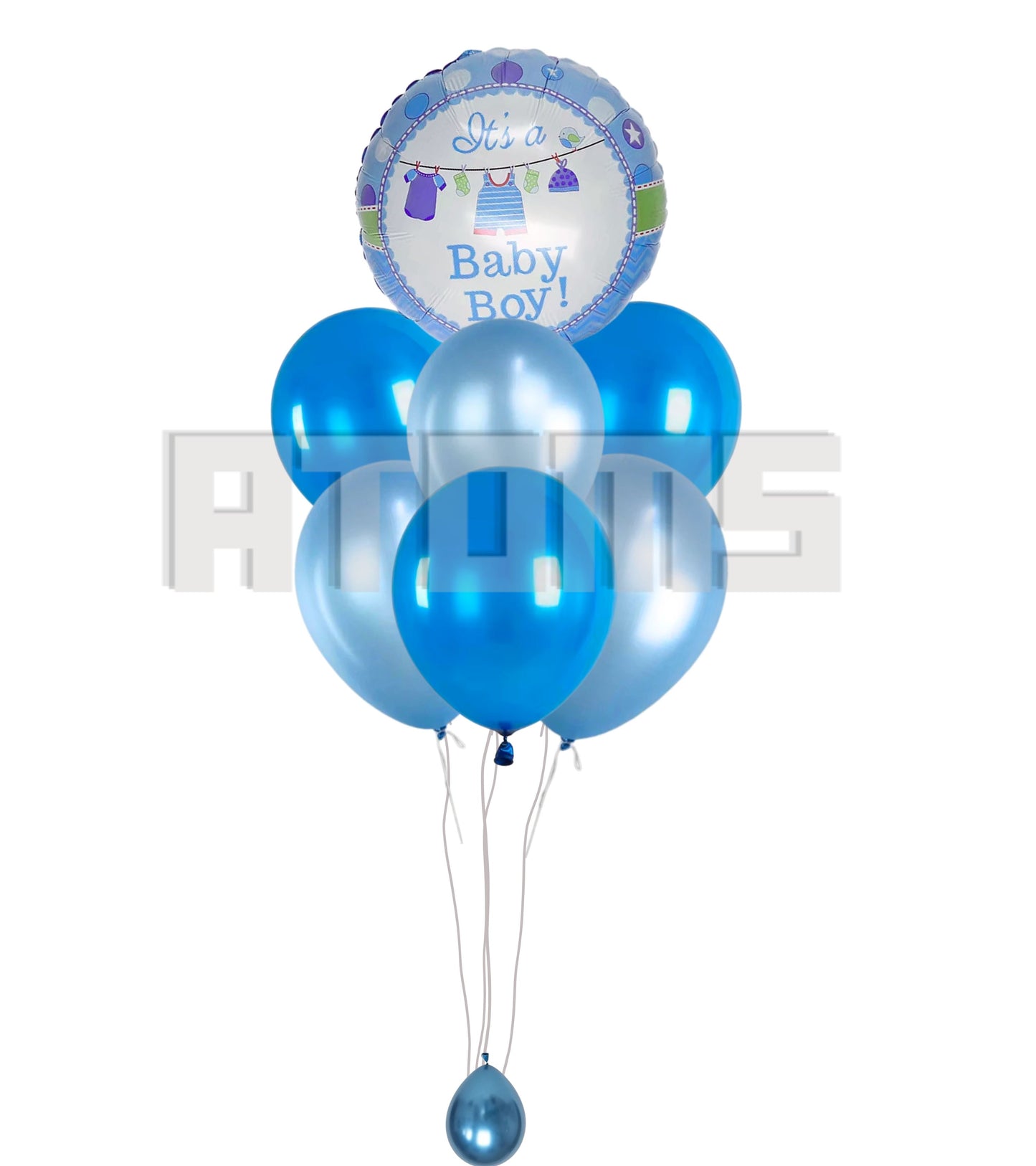 إنها مجموعة بالونات هيليوم على شكل طفل رضيع