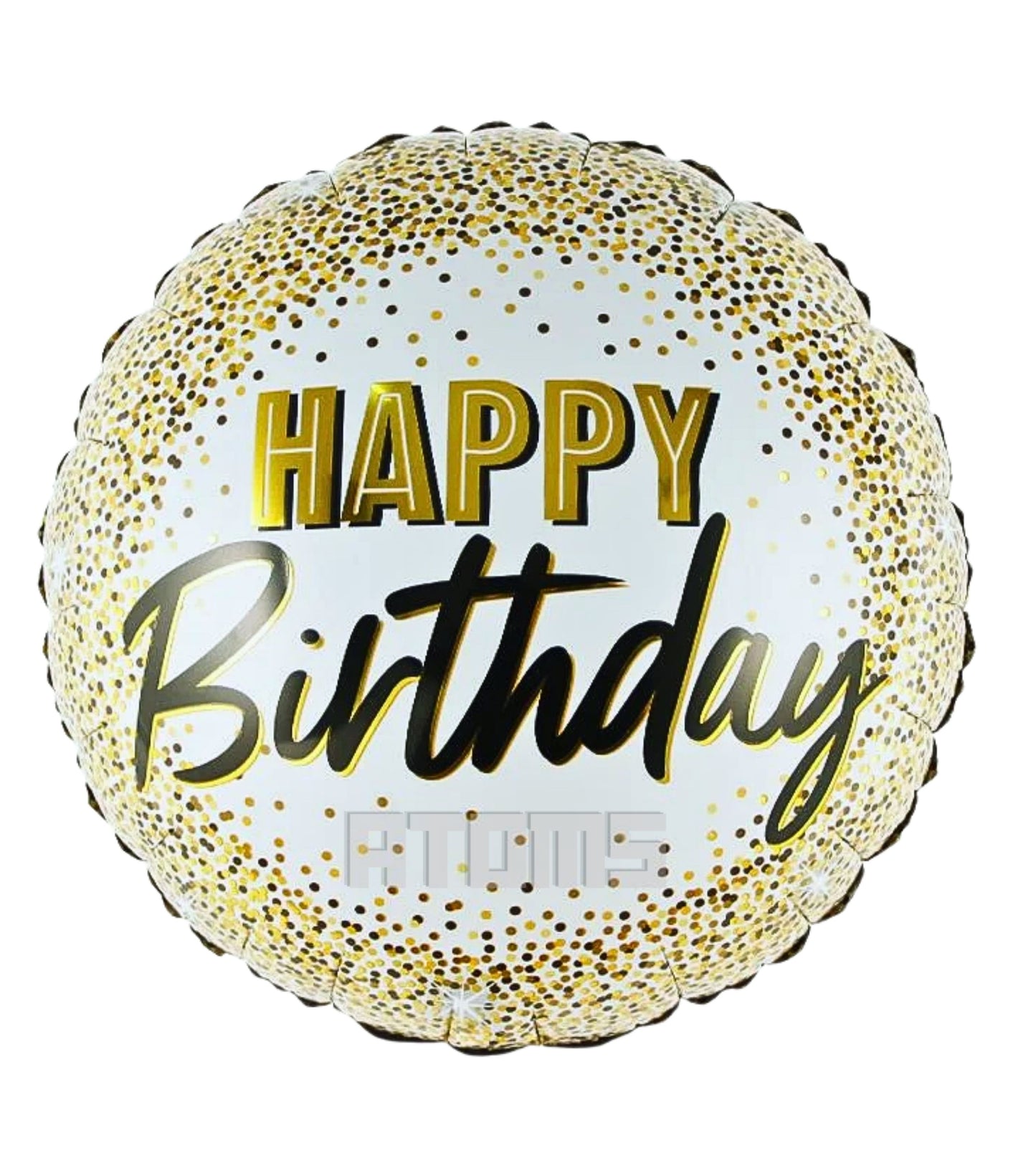 Happy Birthday Gold Design Balloon