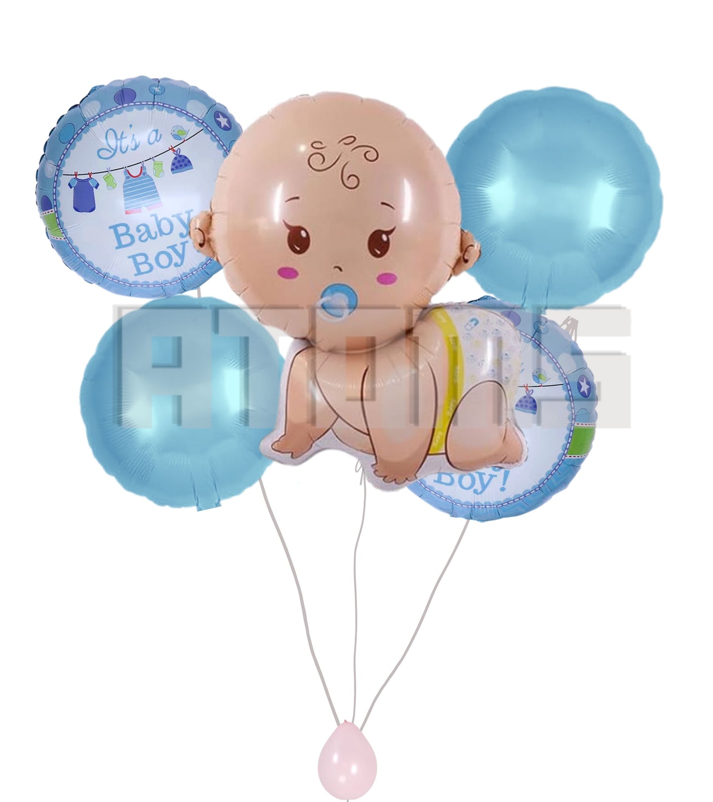 إنها مجموعة بالونات هيليوم على شكل طفل رضيع