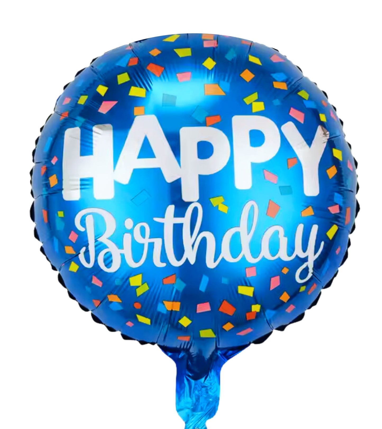 بالون عيد ميلاد سعيد باللون الأزرق