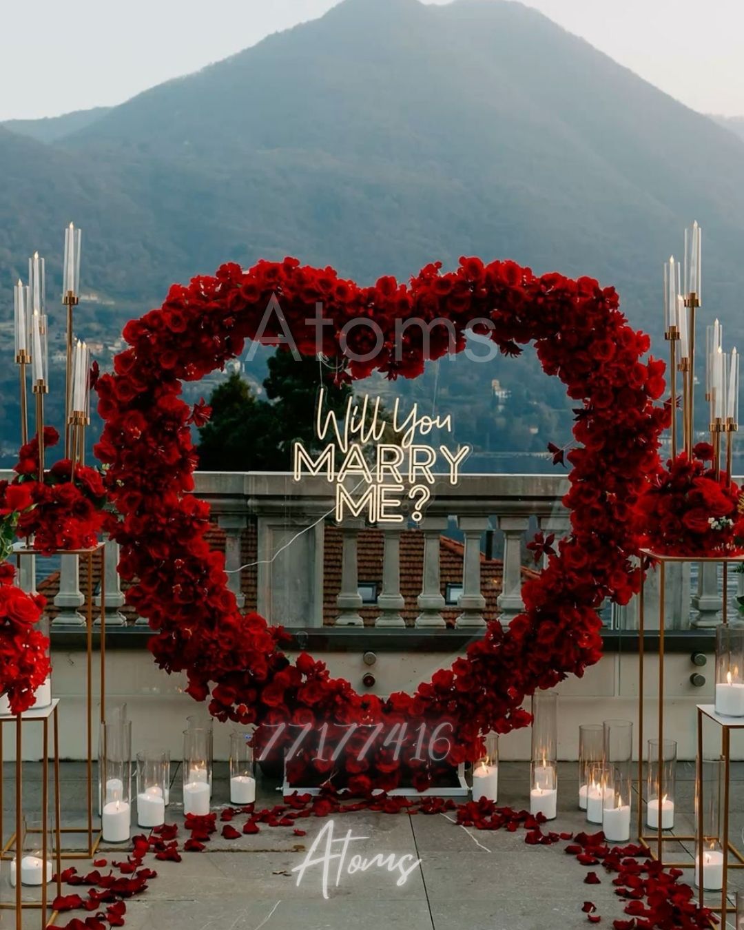 Surpise Proposal Flower Decor