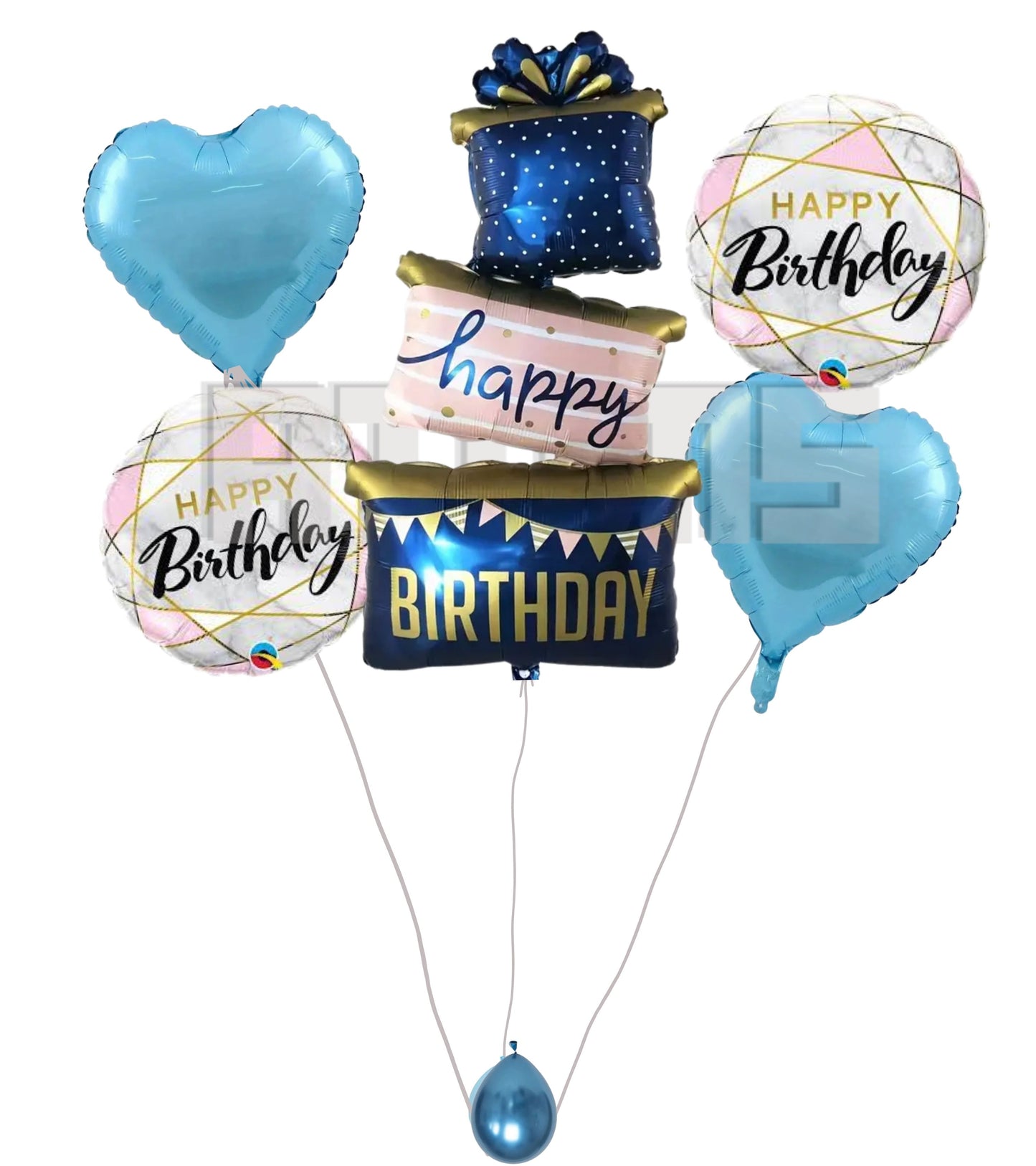 مجموعة بالونات هيليوم لأعياد الميلاد