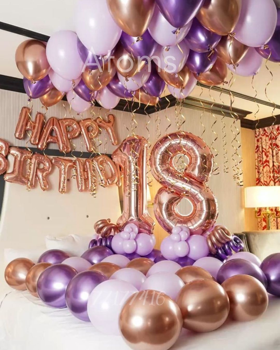 Purple Balloon Surpise Room Decor