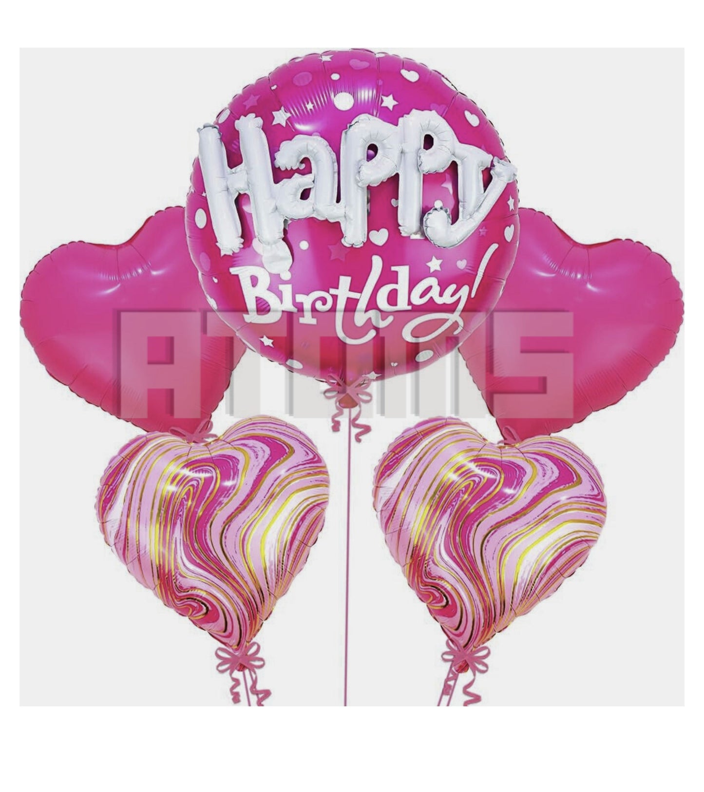 مجموعة بالونات هيليوم لعيد ميلاد الفتاة