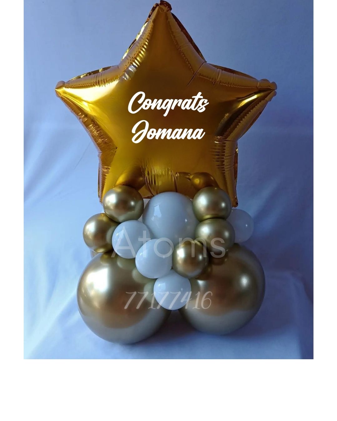 Gold Star Balloon Bunch