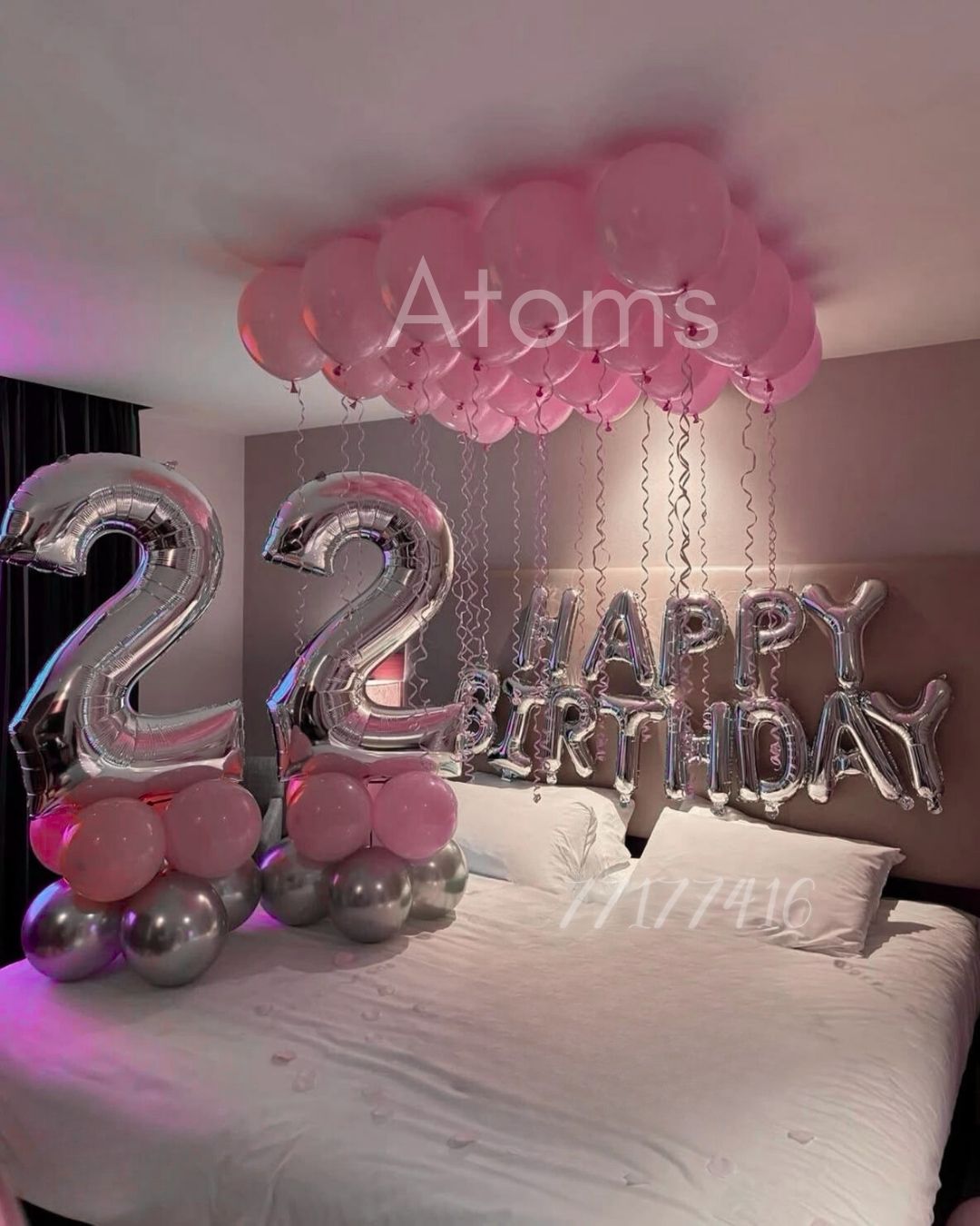 Pink Balloon Surpise Room Decor