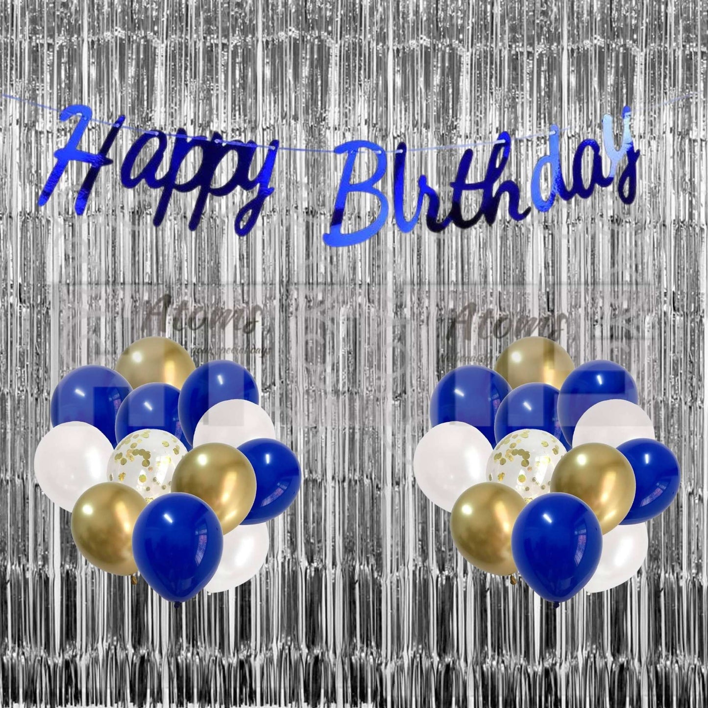 Blue & Silver Birthday Set