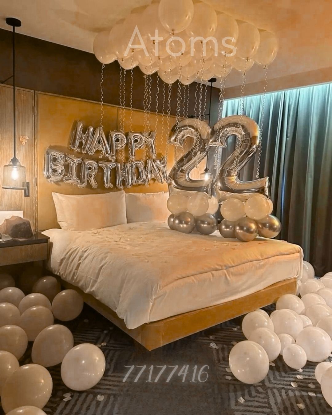 White Balloon Surpise Room Decor