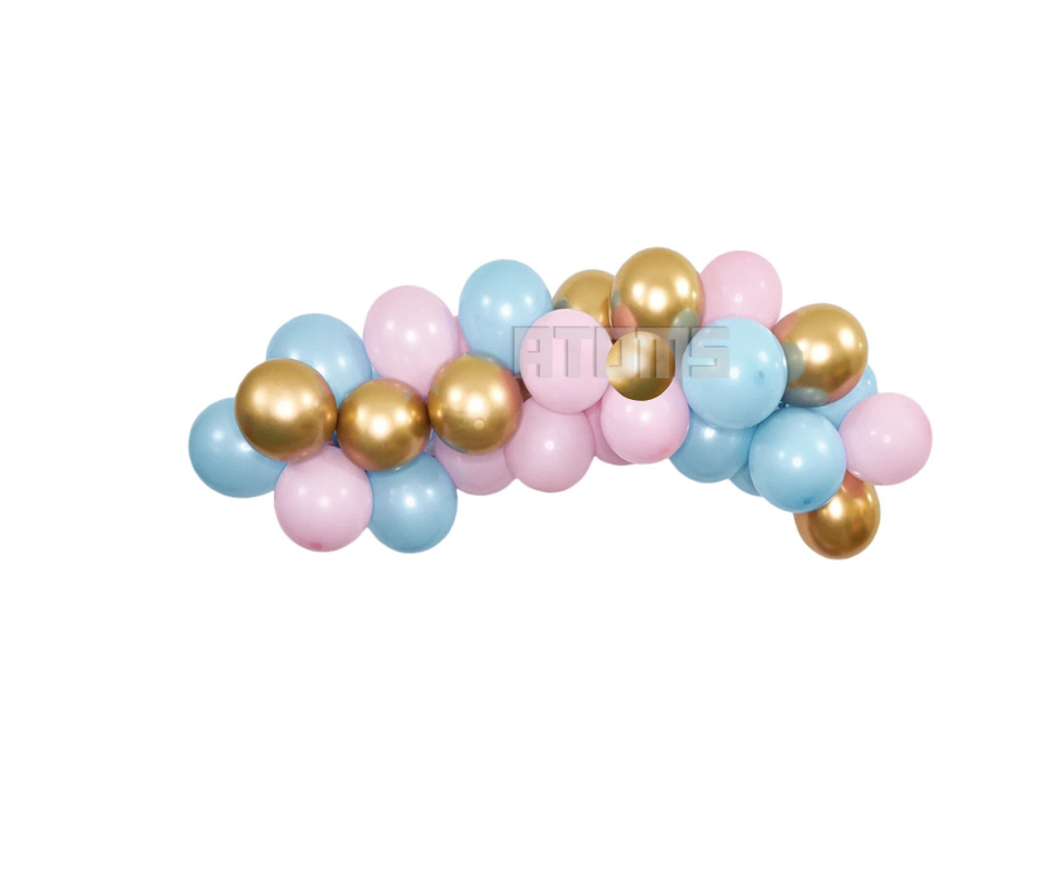 Pastel Blue & Pastel Pink Balloon Garland