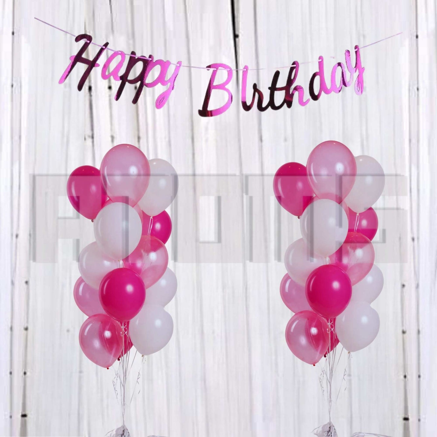 Pink & white Birthday Set