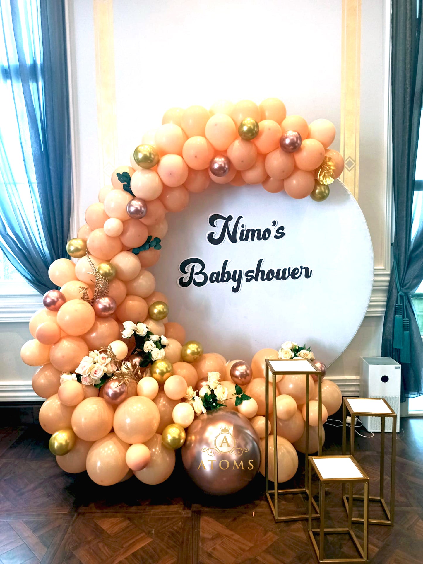 Blush Shaded Baby Shower Platinum Setup