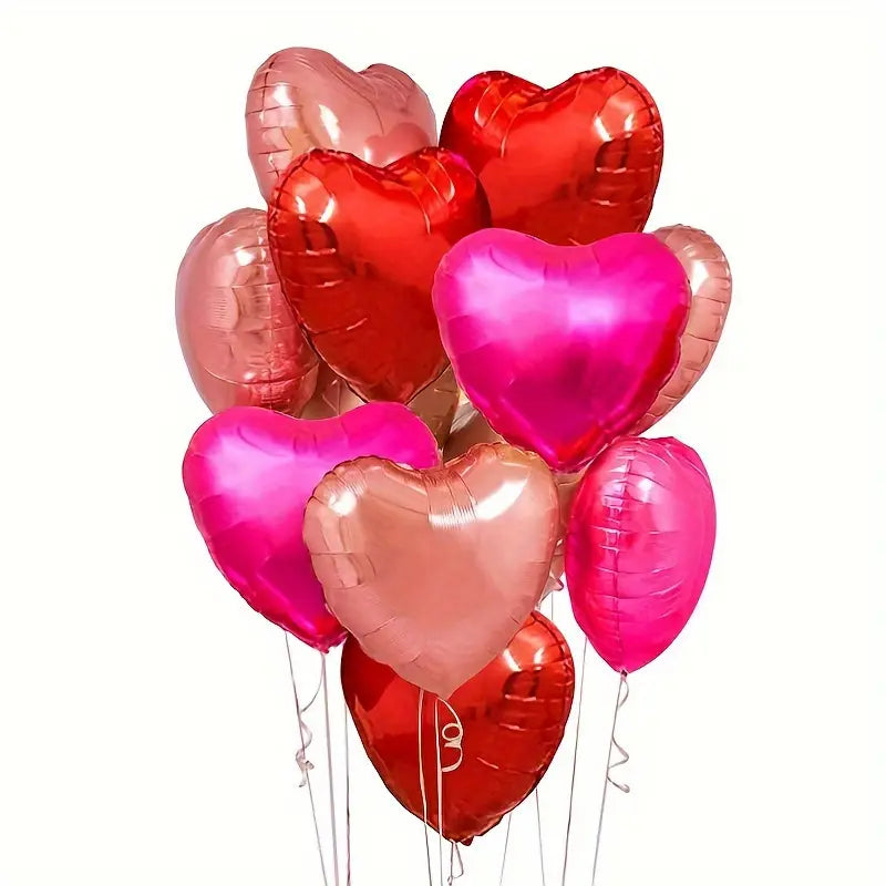 Valentines Assorted Helium Heart Balloons