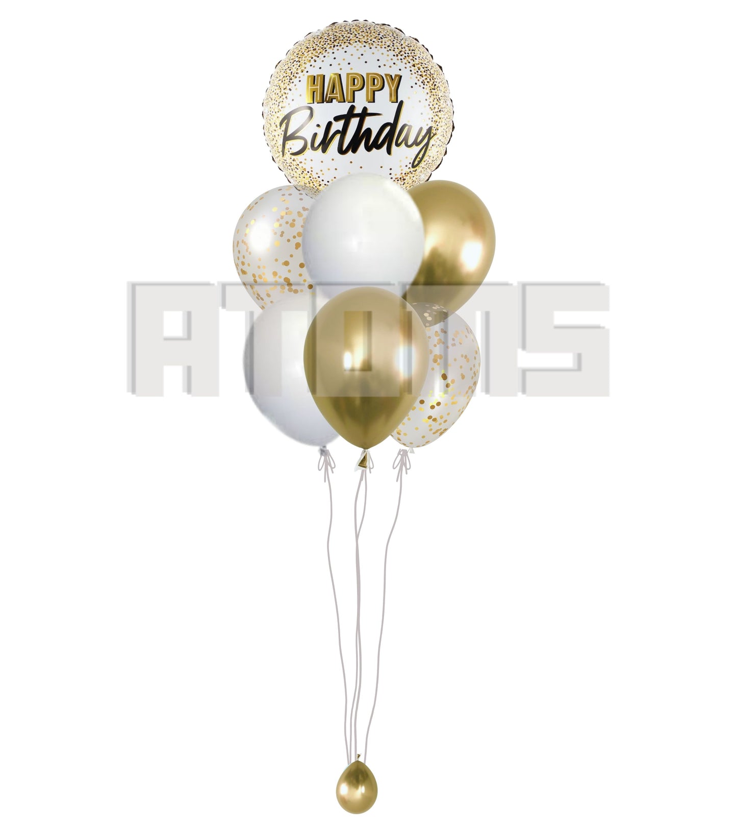مجموعة بالونات الهيليوم الذهبية