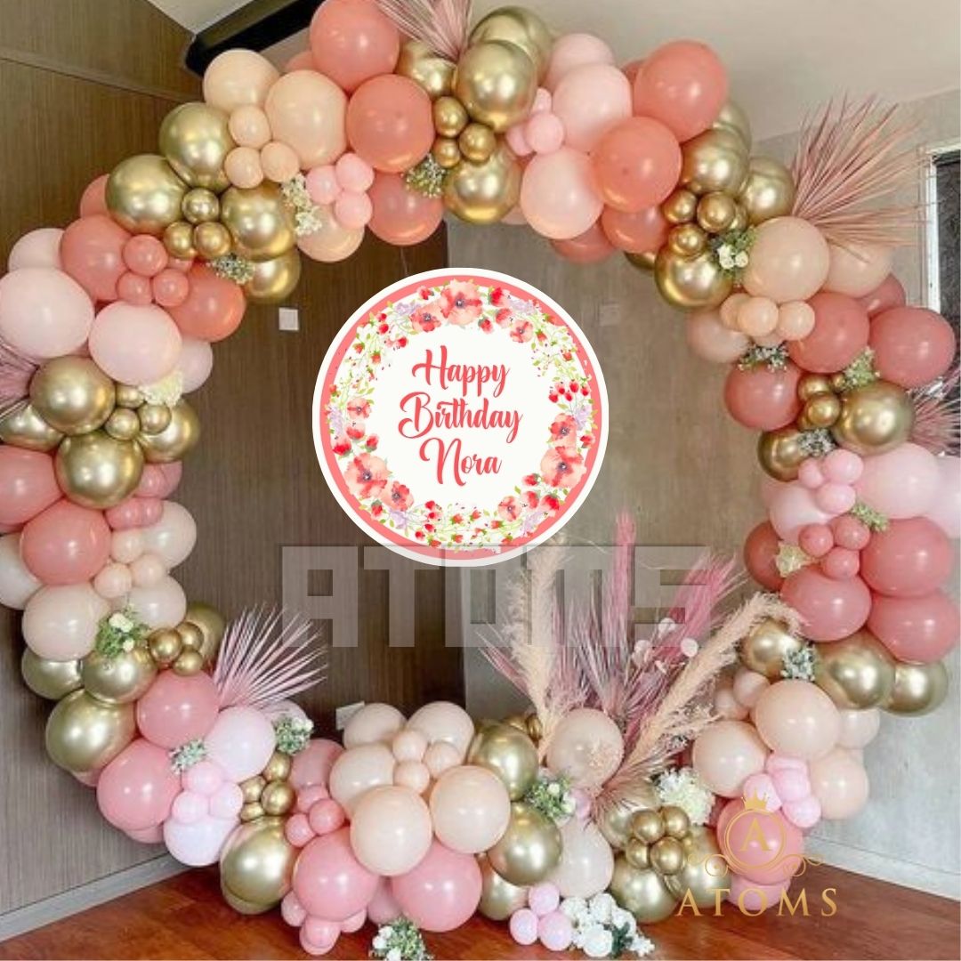 ثيم عيد ميلاد باللون الوردي