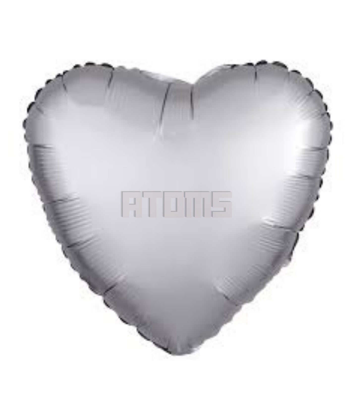 بالون قلب فضي غير لامع