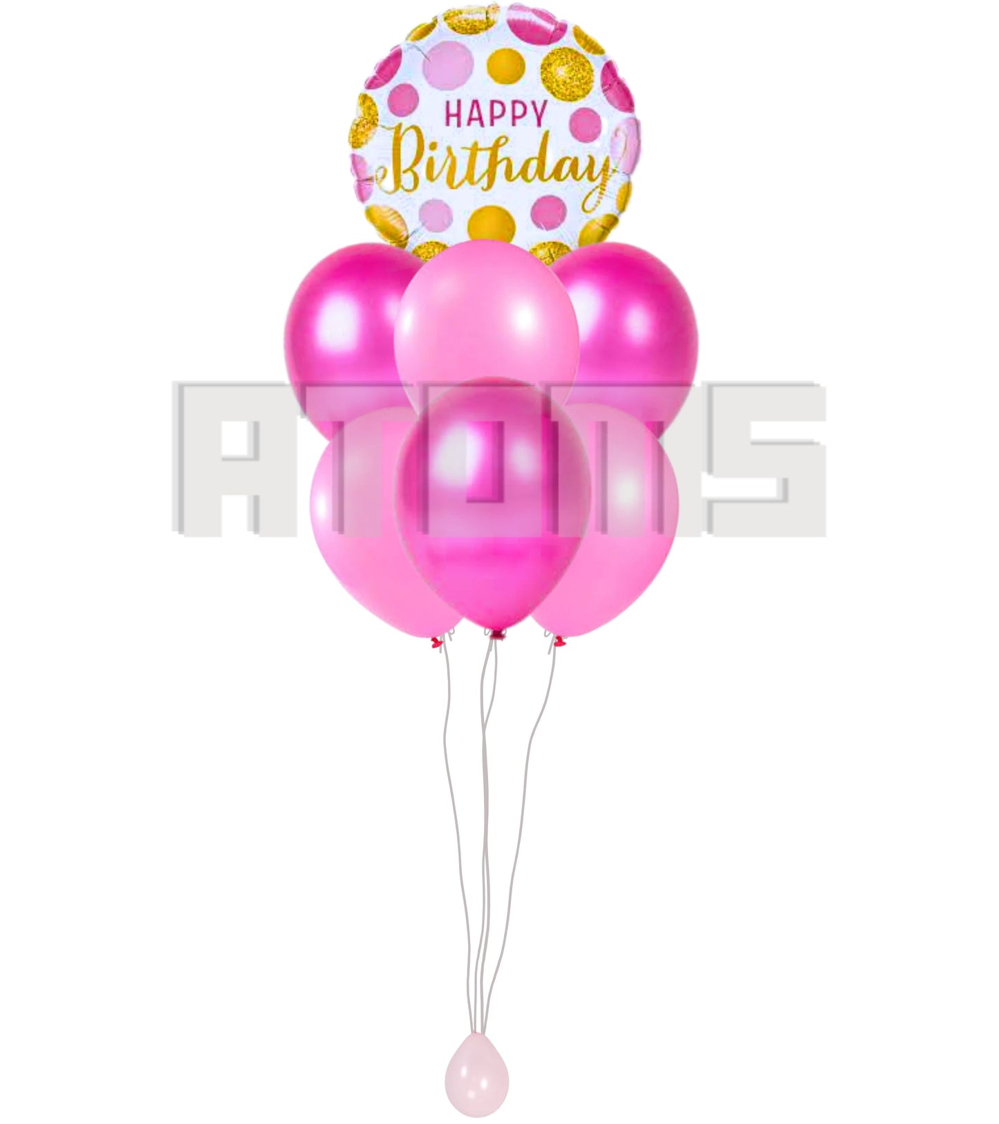 مجموعة بالونات الهيليوم الوردية