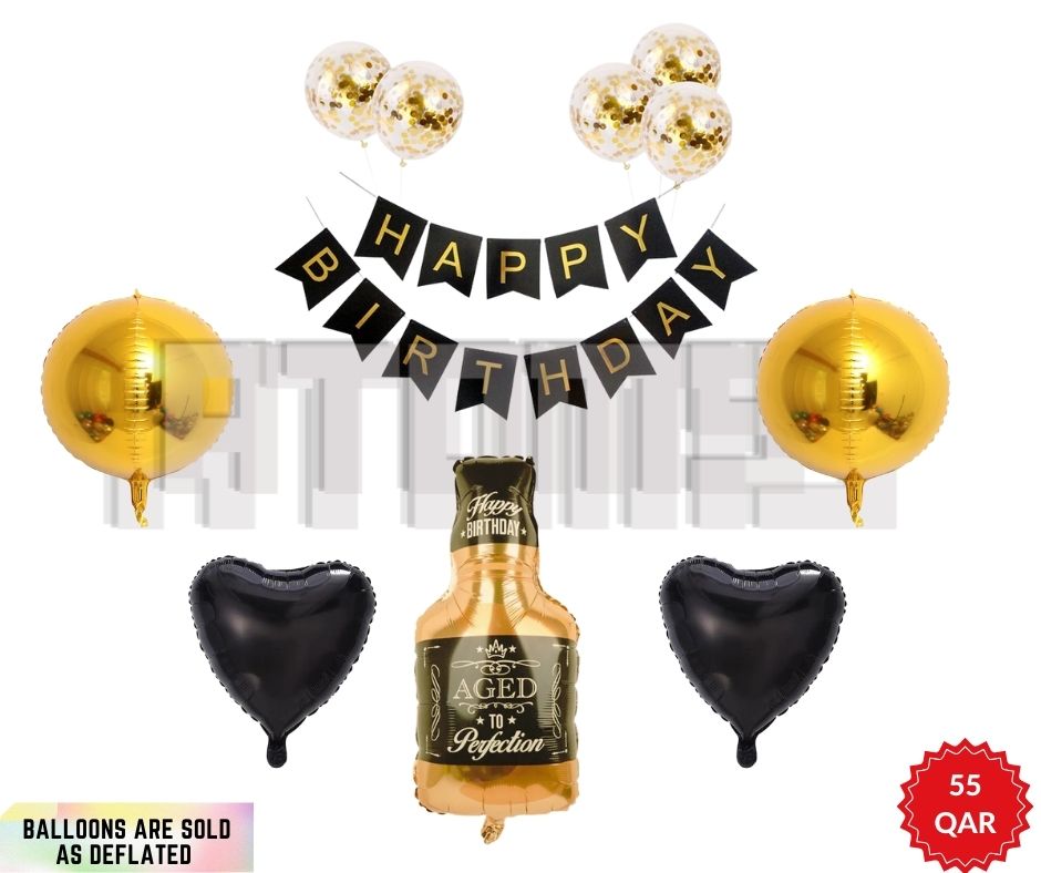 Adult Birthday Set - Birthday Balloons - Atoms Qatar