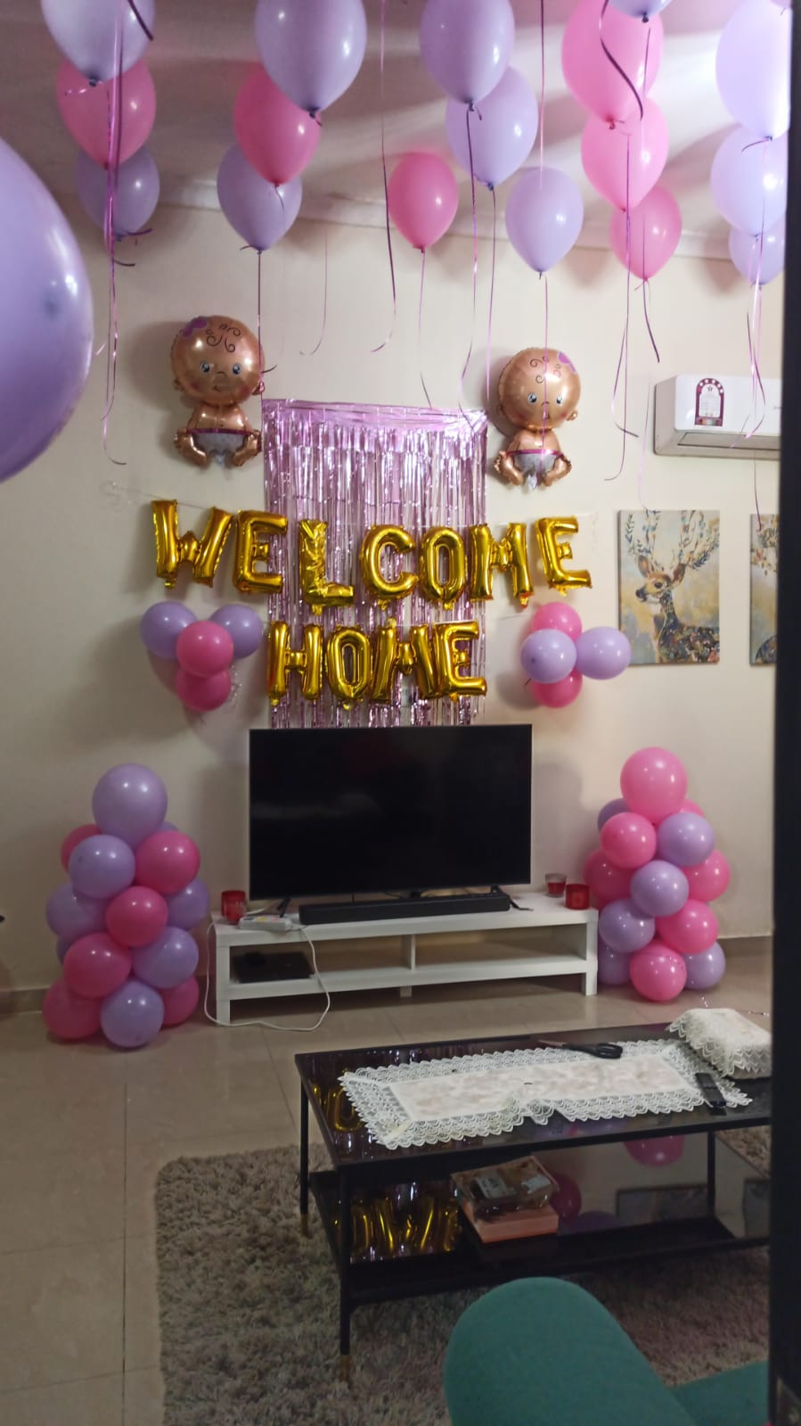 تجهيزات حفل استقبال مولودة جديدة