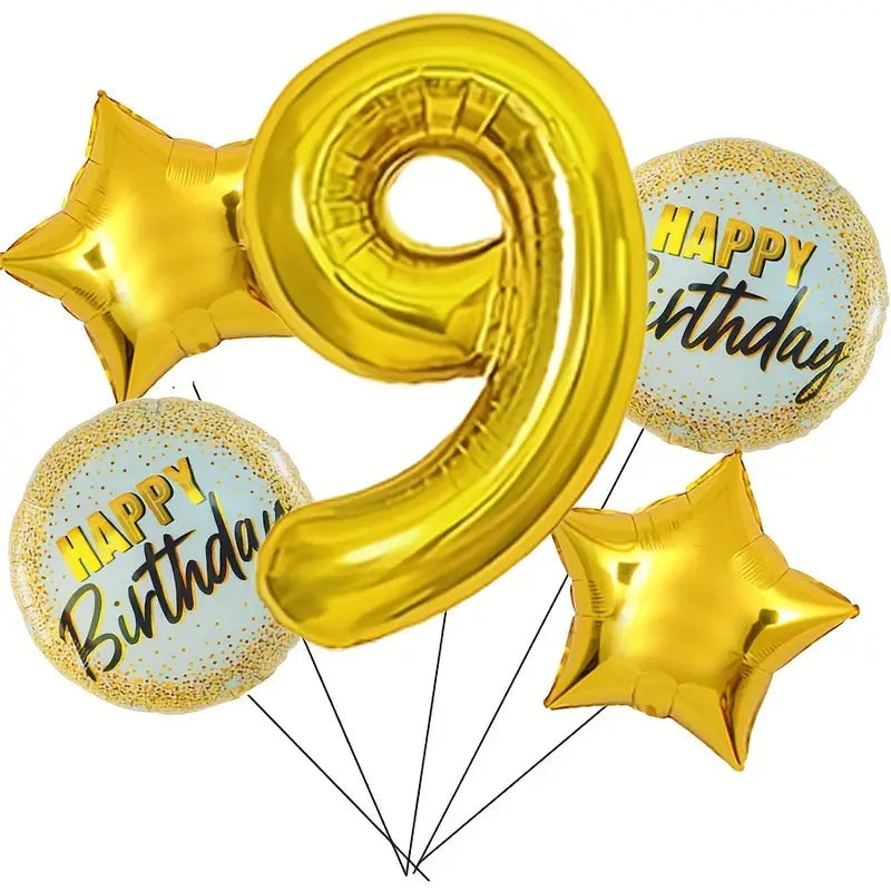 مجموعة بالونات الهيليوم ذات الأرقام