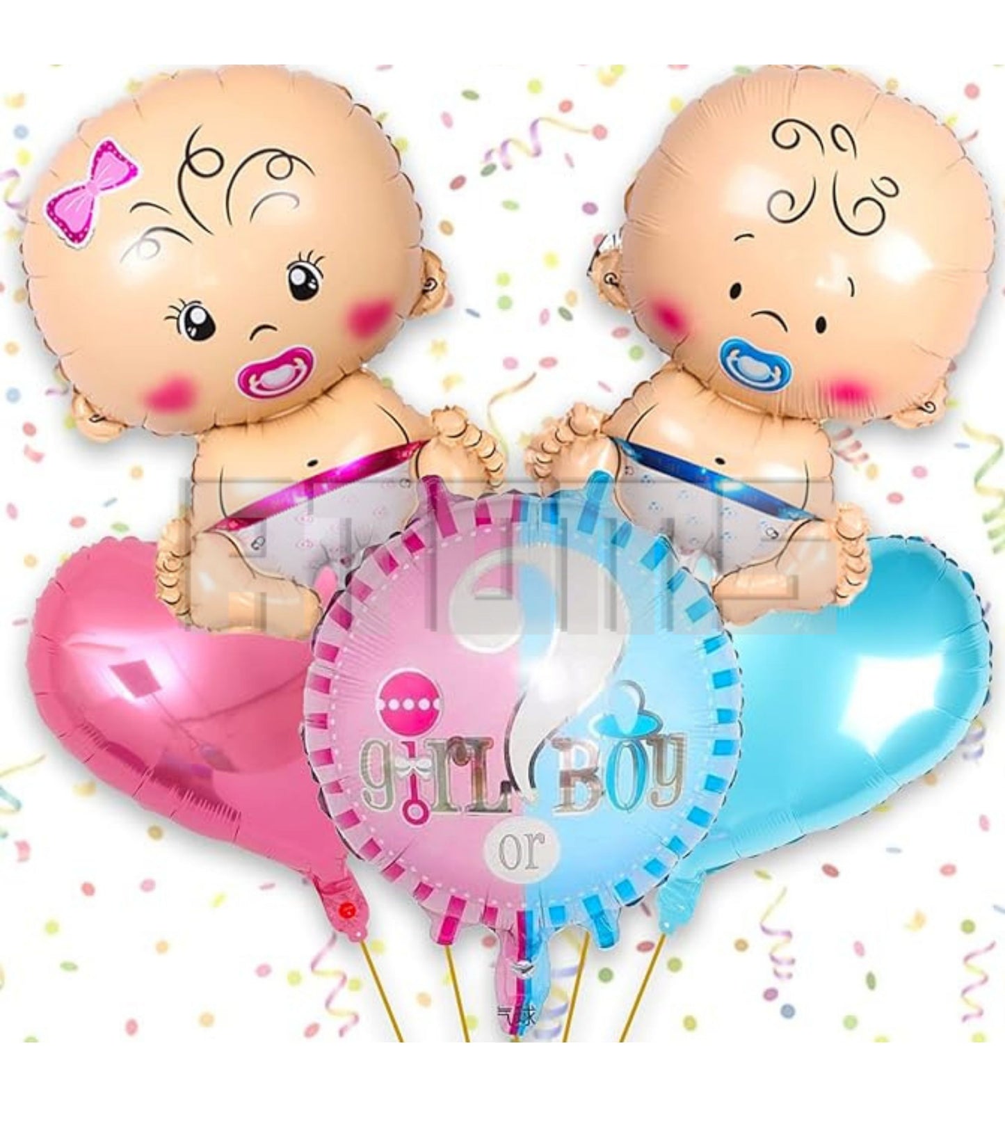 مجموعة بالونات الهيليوم للكشف عن جنس الجنين