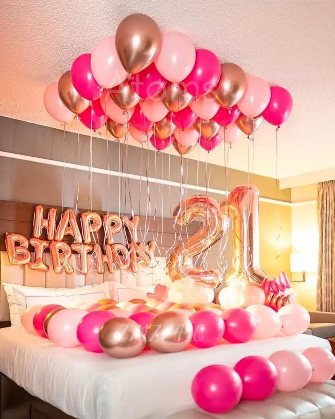 Pink Balloon Surpise Room Decor
