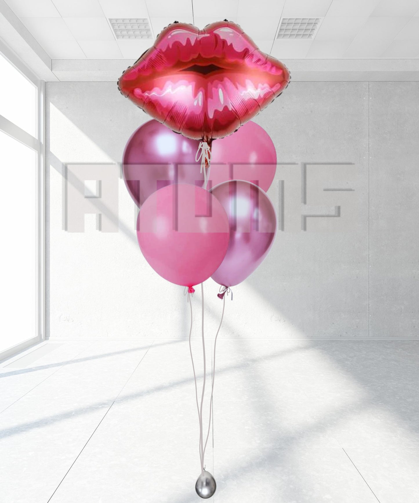 Valentines Lips Balloon Bunch
