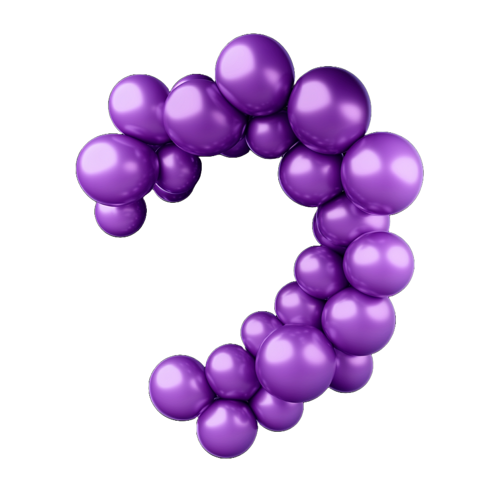 Metalic Purple Balloon Garland