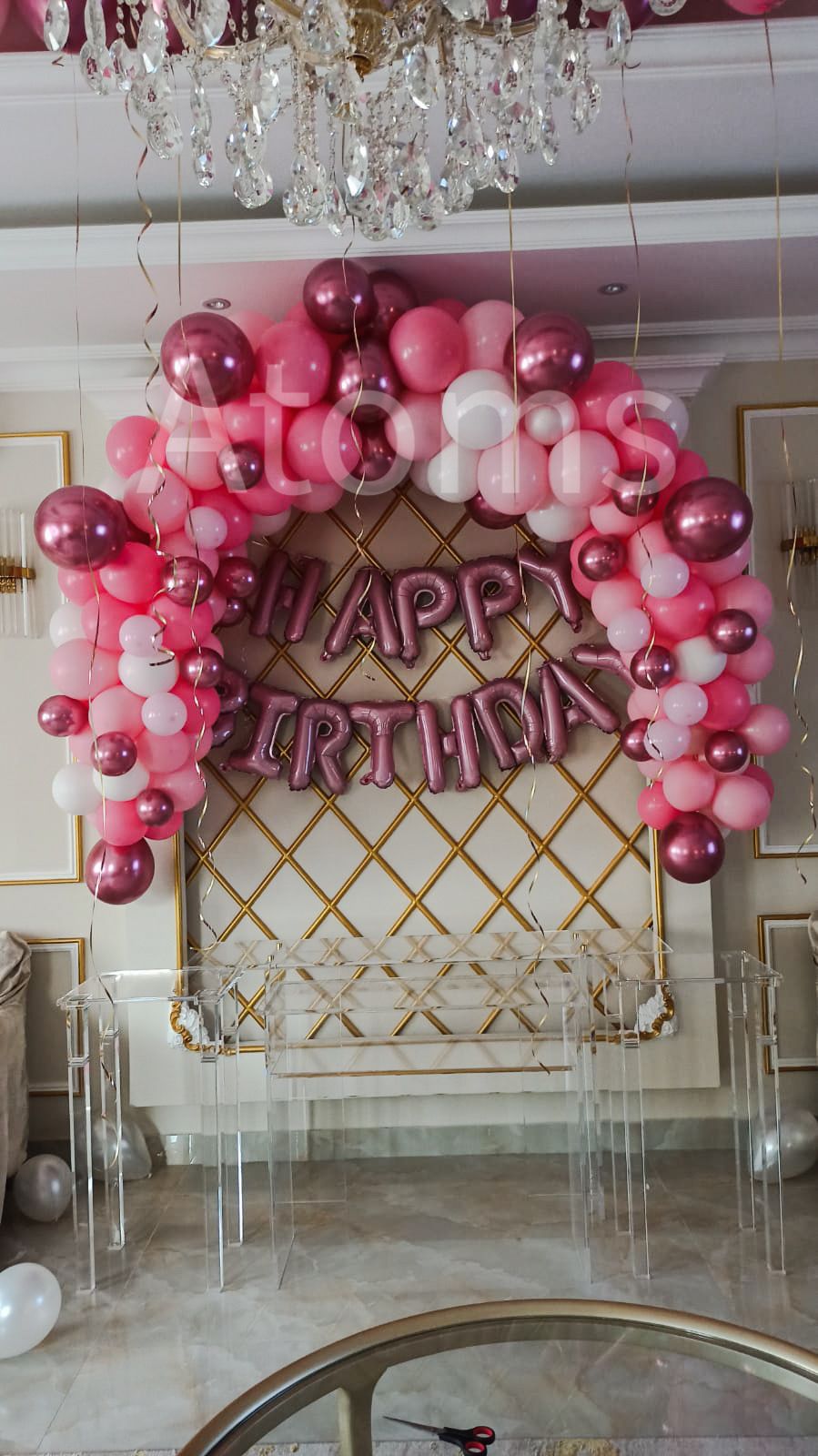 الإعداد الأساسي باللون الوردي