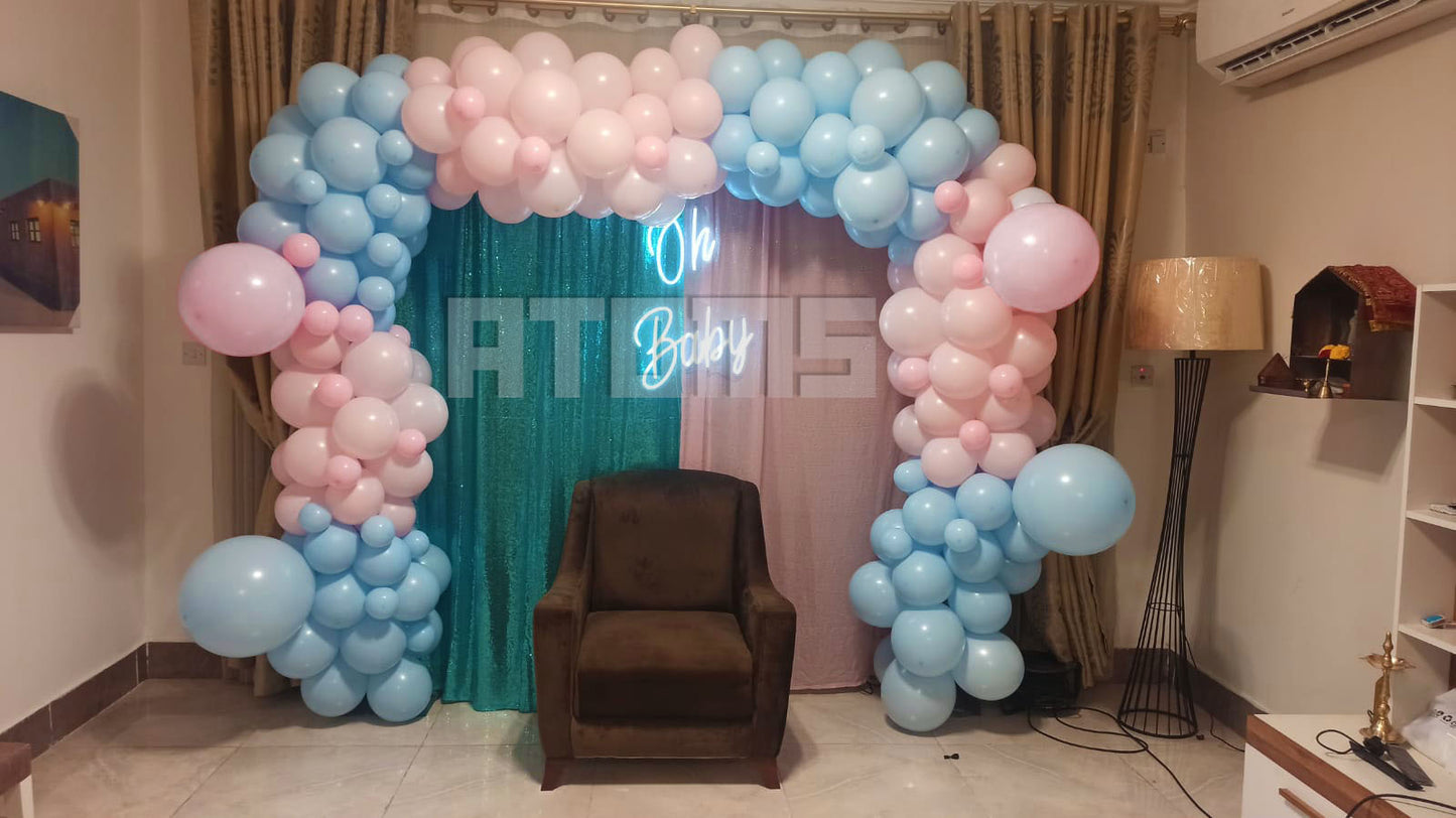 Gender Revel Curtain Setup