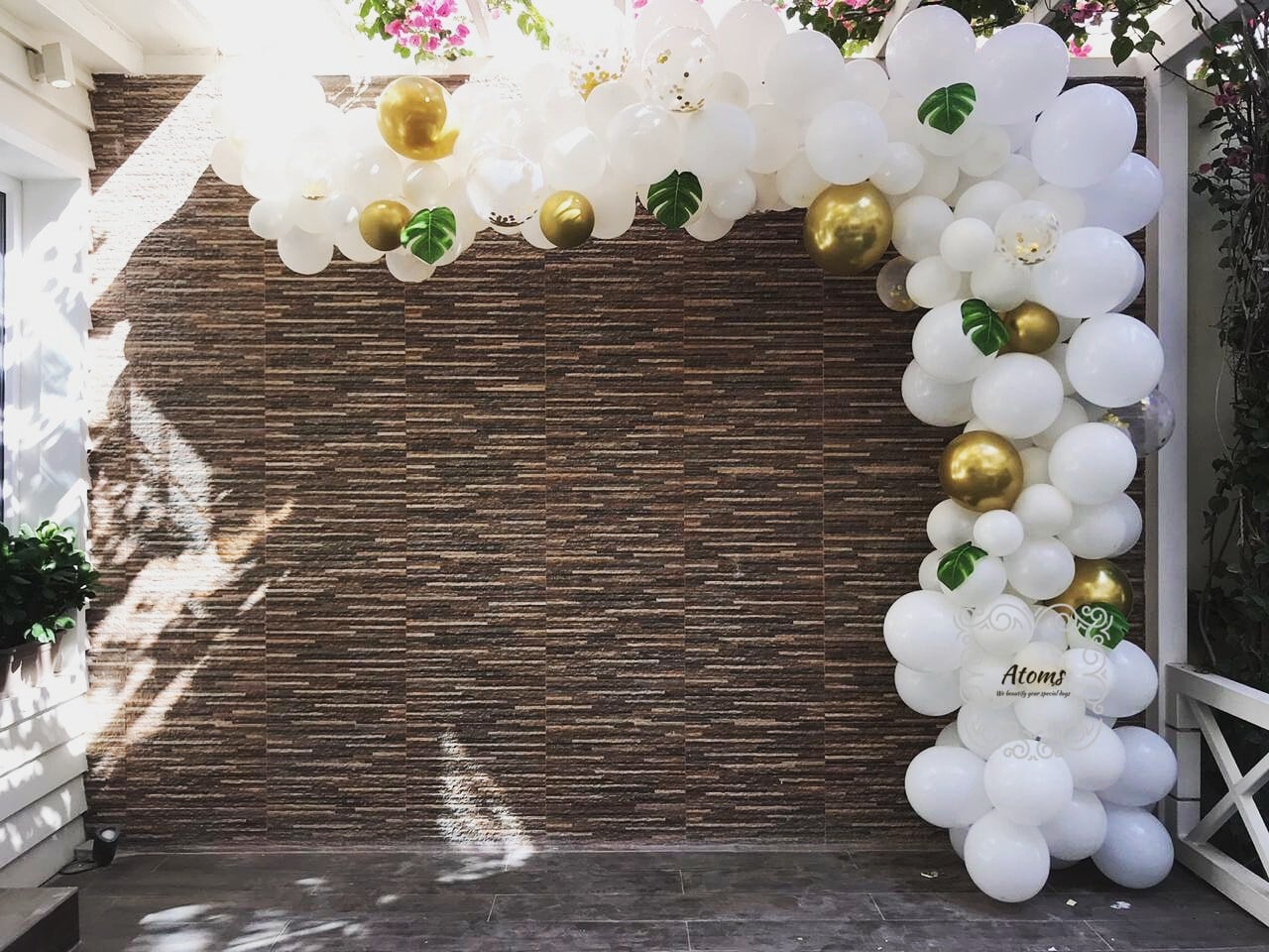 White Balloon Arch Decor