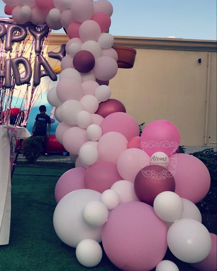 White Balloon Arch Decor