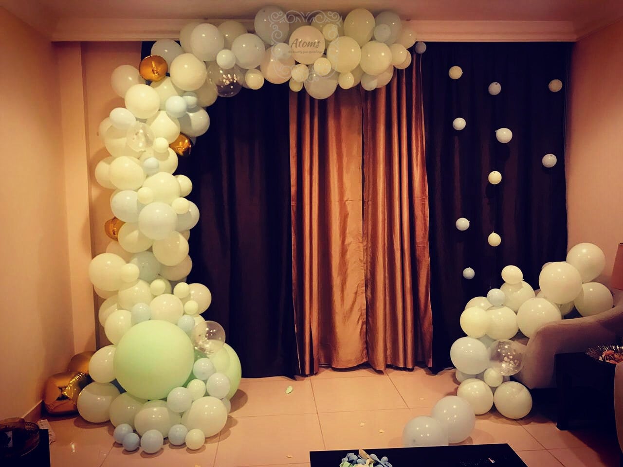 White Balloon Arch Decor