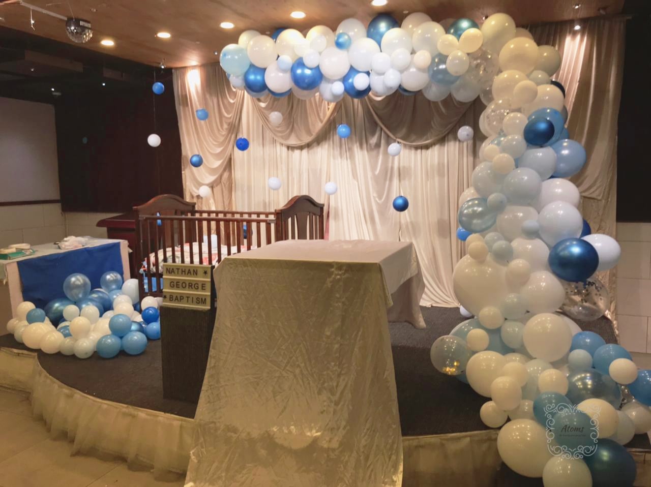 White Balloon Arch Decor