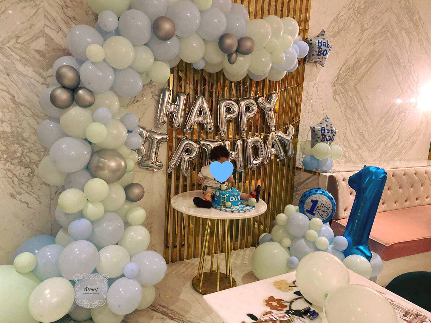 إعداد برونزي أزرق فاتح وأخضر