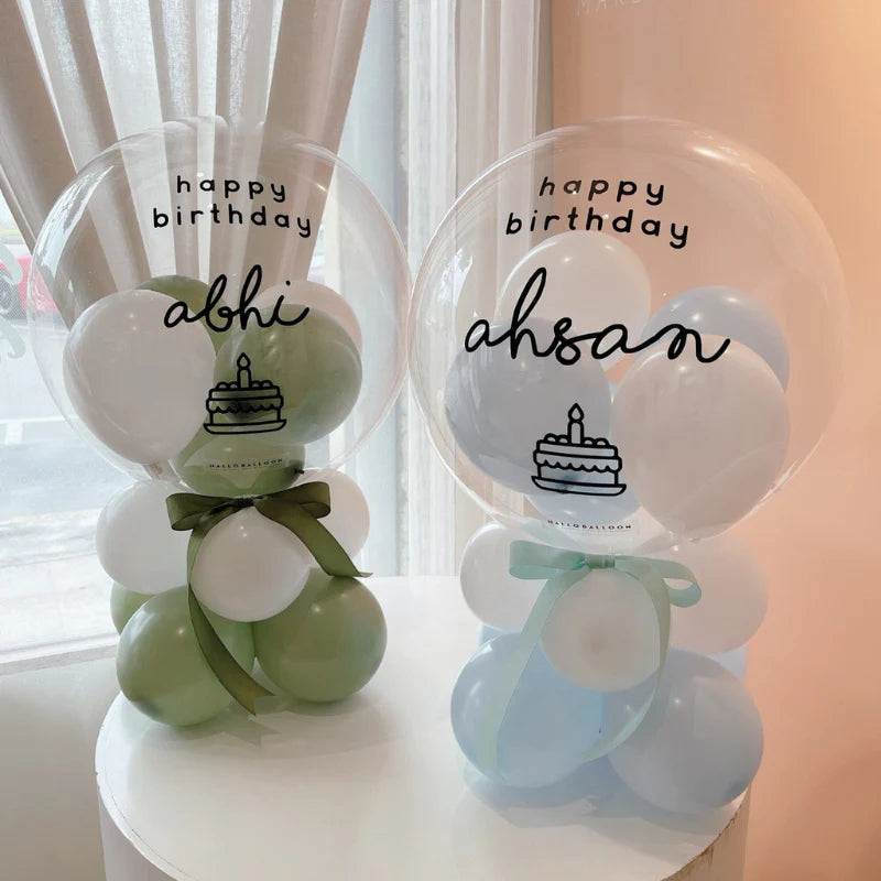 مجموعة بالونات زرقاء أو خضراء أوليفر