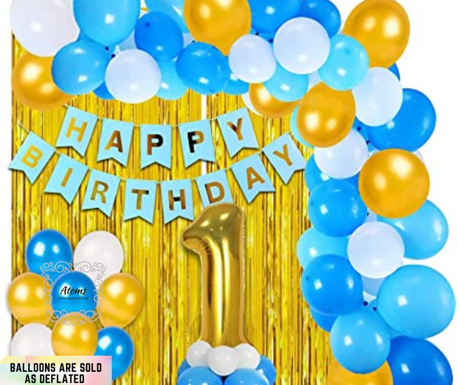 Blue & Gold Birthday Set