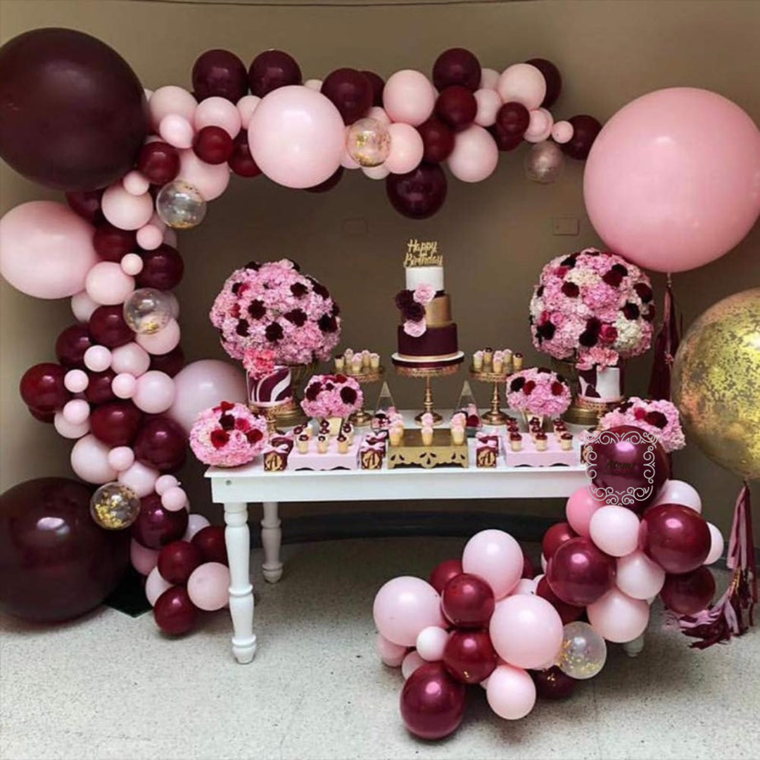 Burgundy Balloon Arch Set
