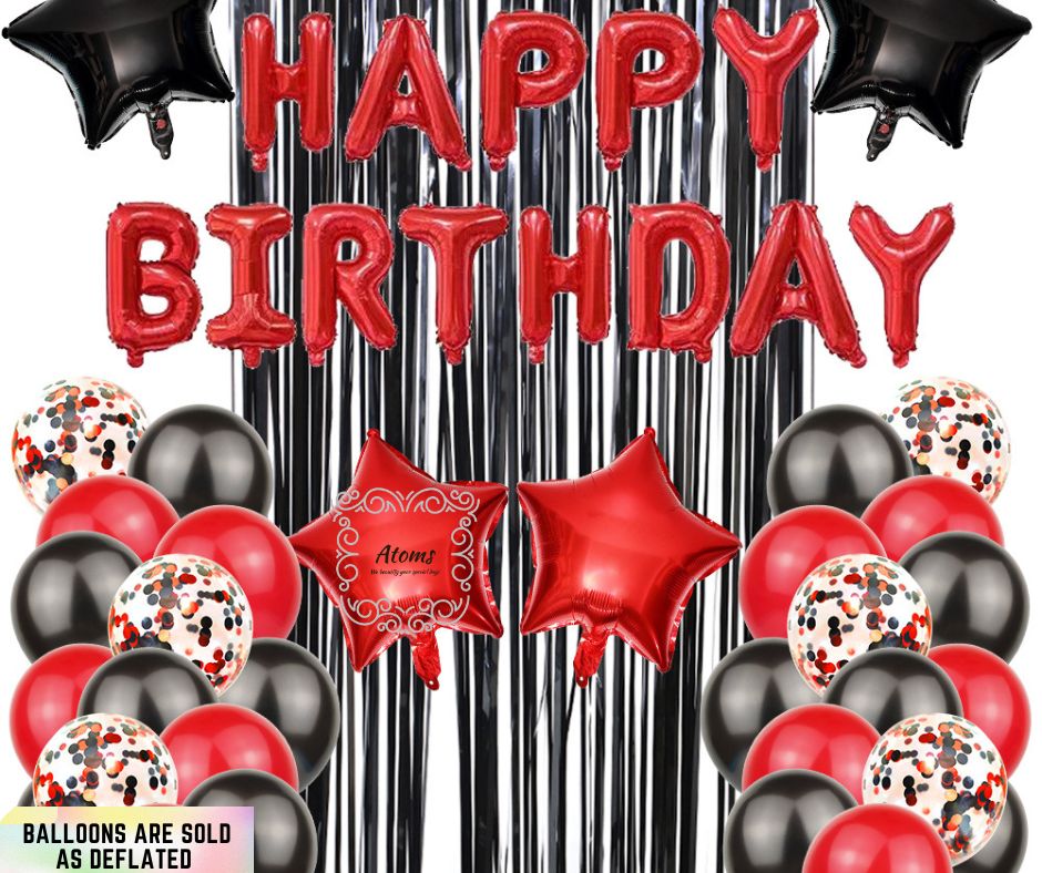 Black & Red Birthday Set