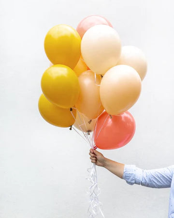 Yellow Blush Helium Balloon Bunch
