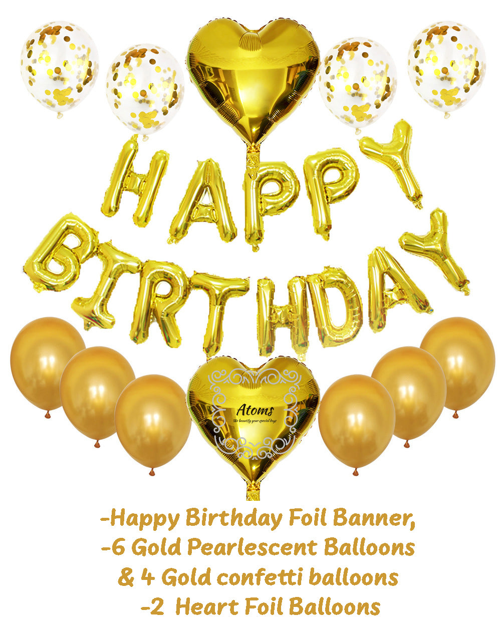 Minimal Gold Birthday Set