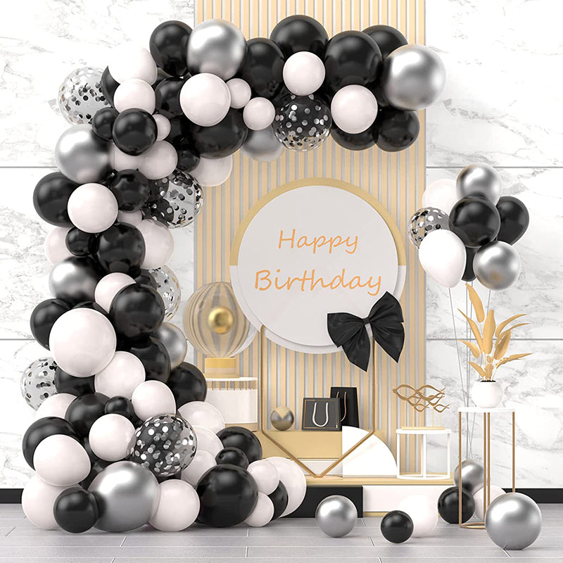 Black & White Balloon Arch Set