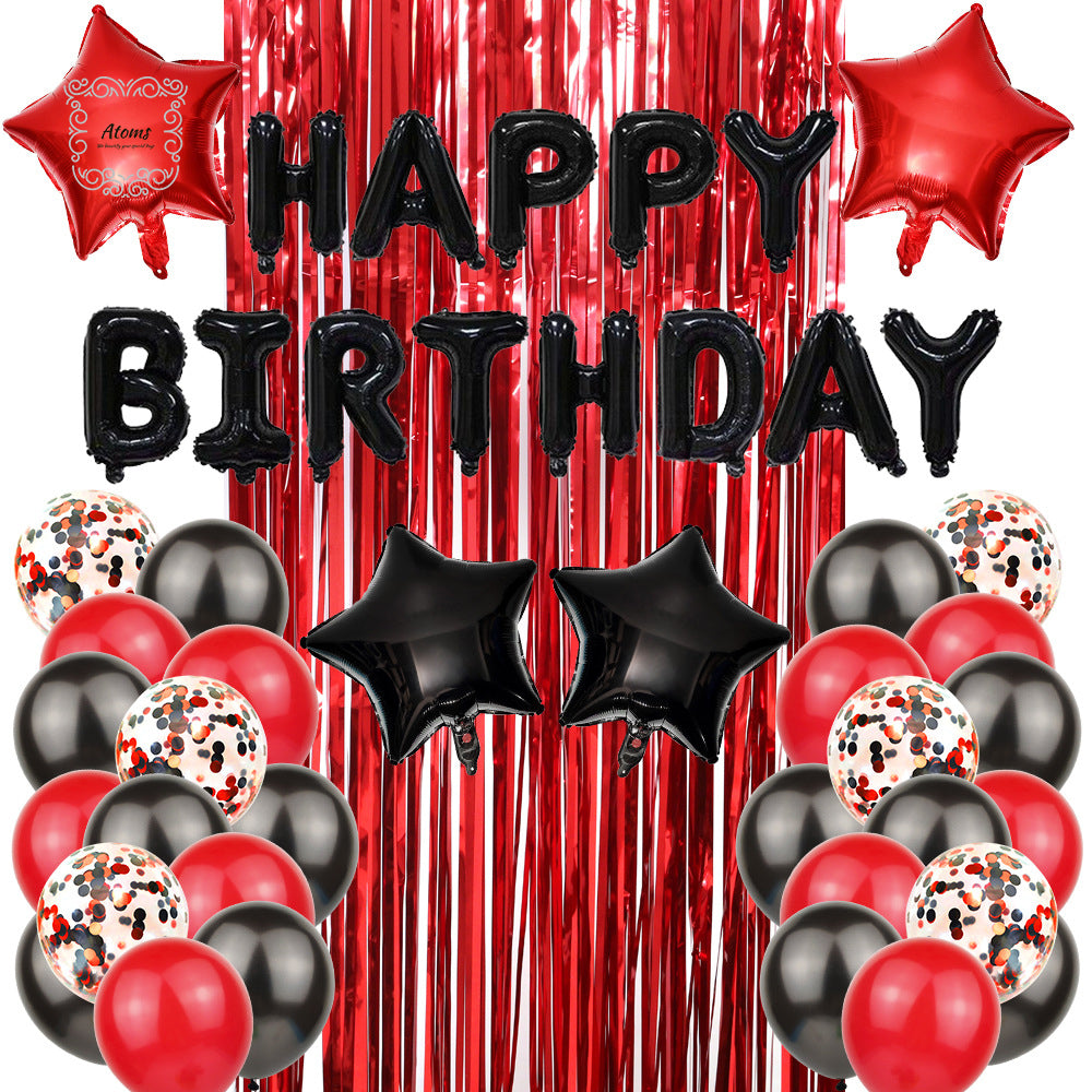 Black & Red Birthday Set