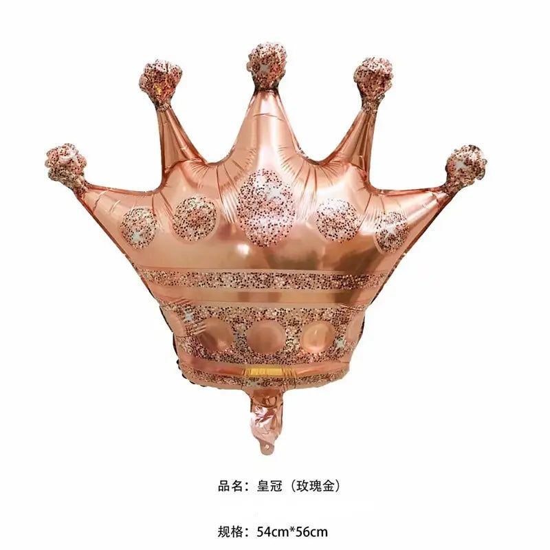 بالون تاج من الذهب الوردي