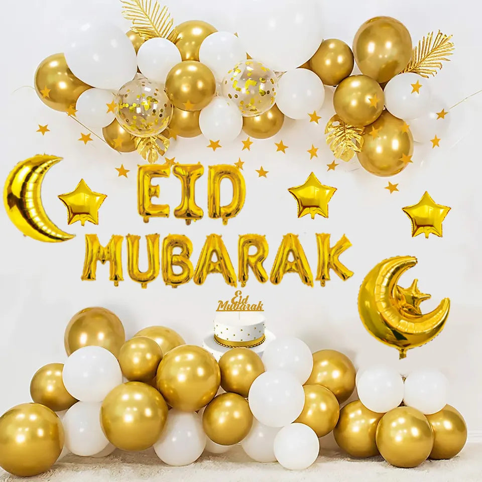 Gold EID Mubarak Set