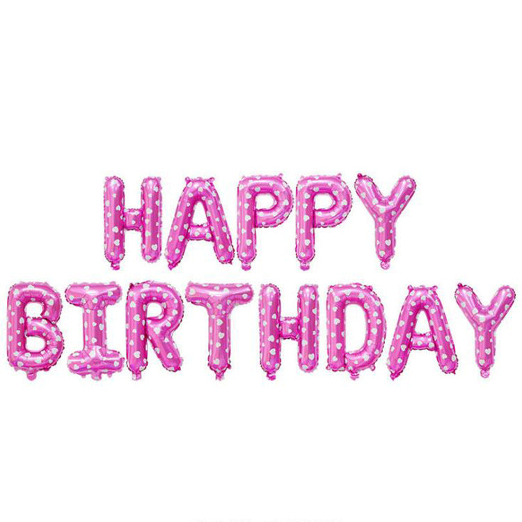 Dark Pink Happy Birthday Foil Balloon