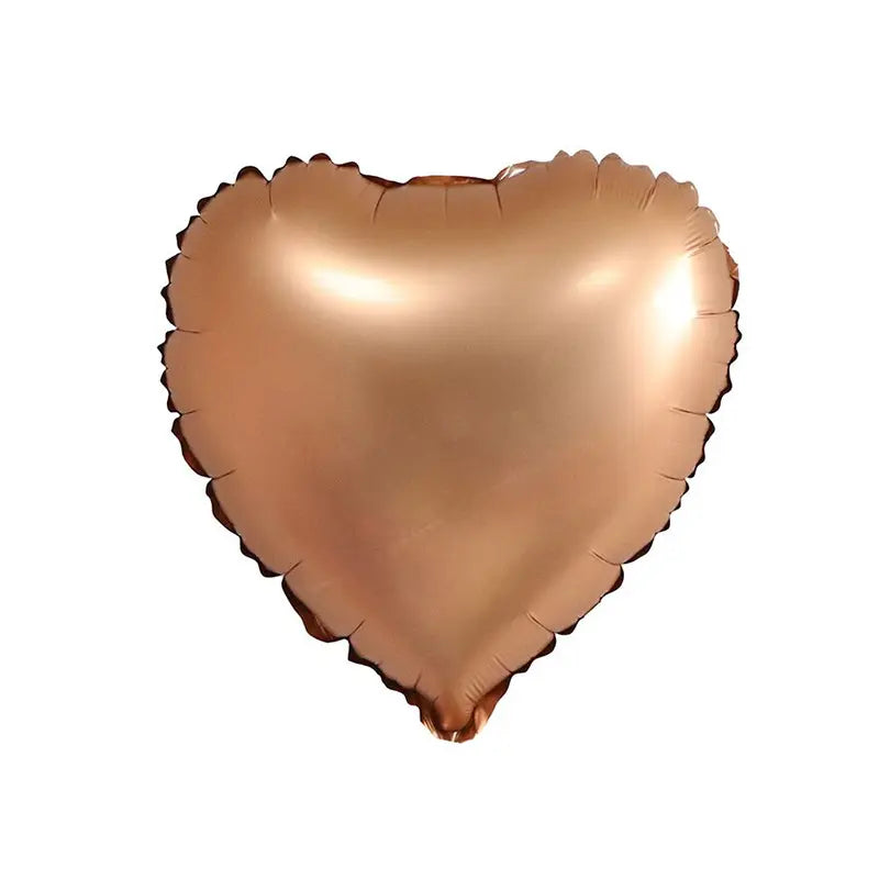 بالون على شكل قلب من الذهب الوردي غير اللامع