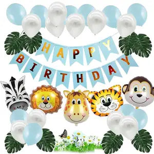 Blue Jungle Birthday Set