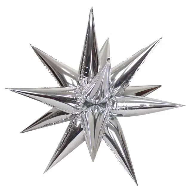 بالون النجمة المتفجرة الفضي