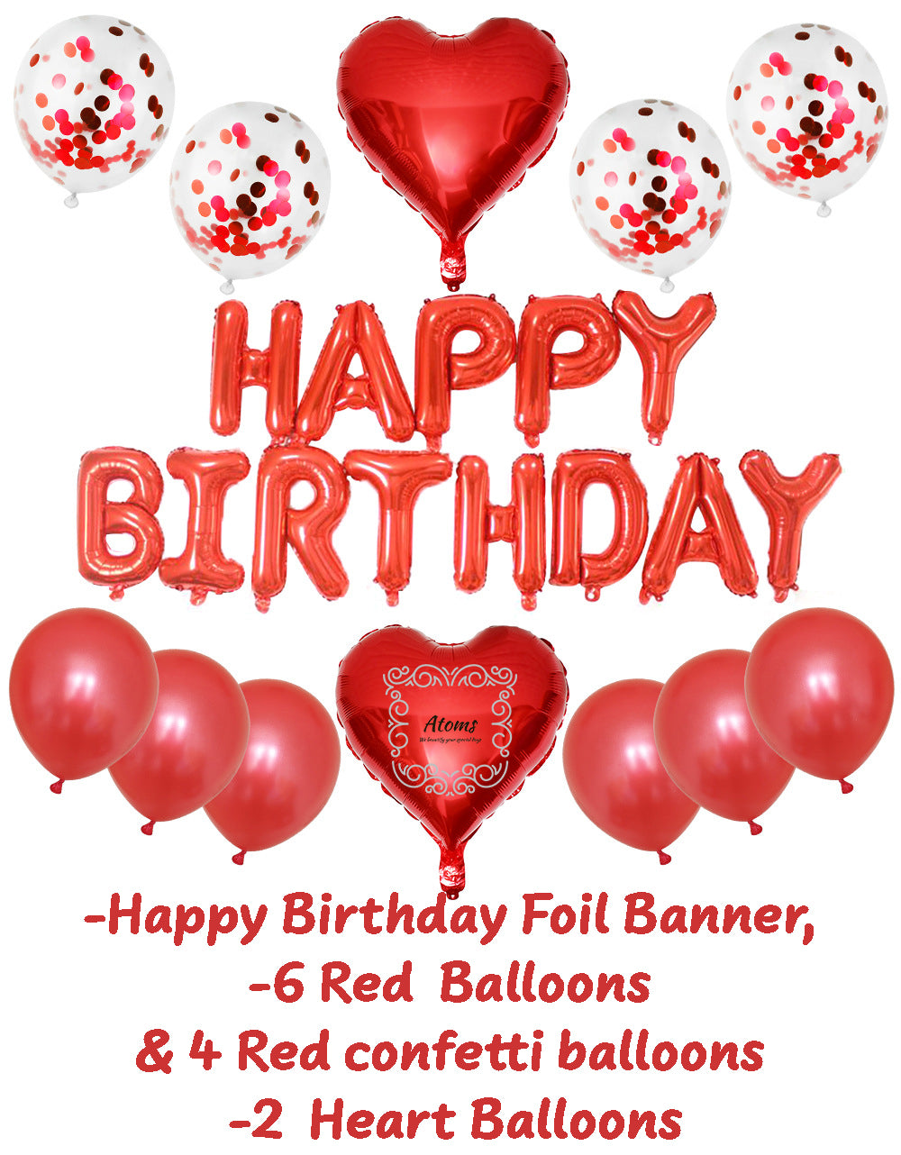 Minimal Red Birthday Set